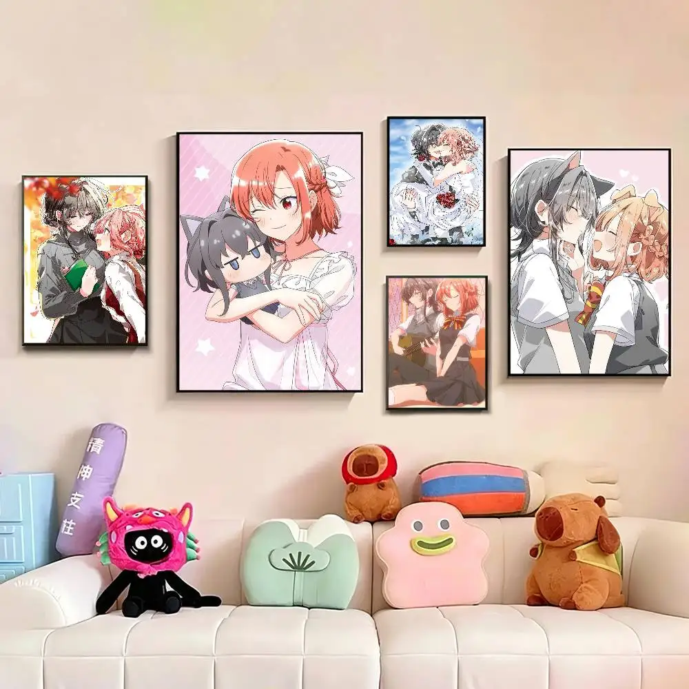 Manga W-Whisper Me a Love Song Anim Poster Perfect Space Sticker Self Adhesive for Office Home Theater Wall Art Decor Fancy Gift
