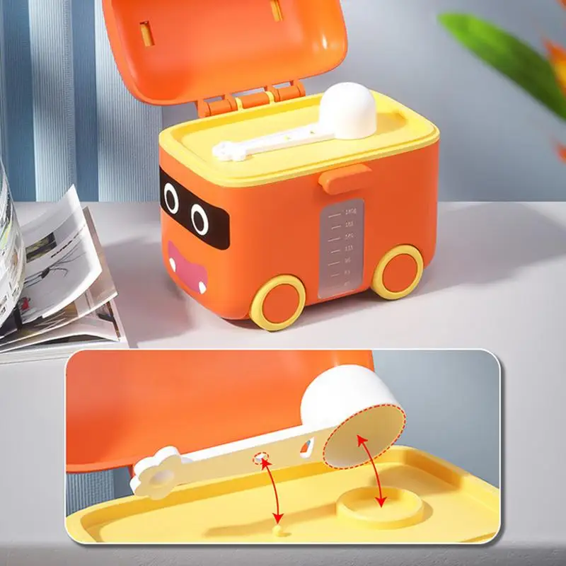 Milk Powder Formula Box Formula Container To Go Portable Dispenser Car Shape Formula Container To Go For Sugar Cocoa Powder