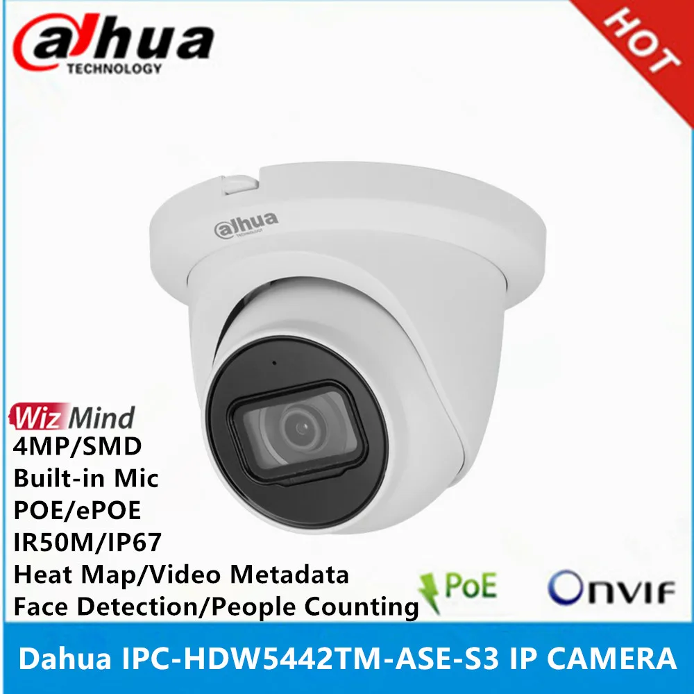 Dahua IPC-HDW5442TM-ASE-S3 4MP Built-in MIC & Audio Alarm interface IP67 IR50M POE ePoe SMD 3.0 Eyeball WizMind IP Camera