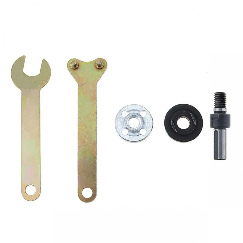 

/5pcs /Metal /Angle Grinder Wrench Spanner Set Lock Nut Flange For 8mm 10mm Drill Chuck Cutting Polishing Tool Accessories