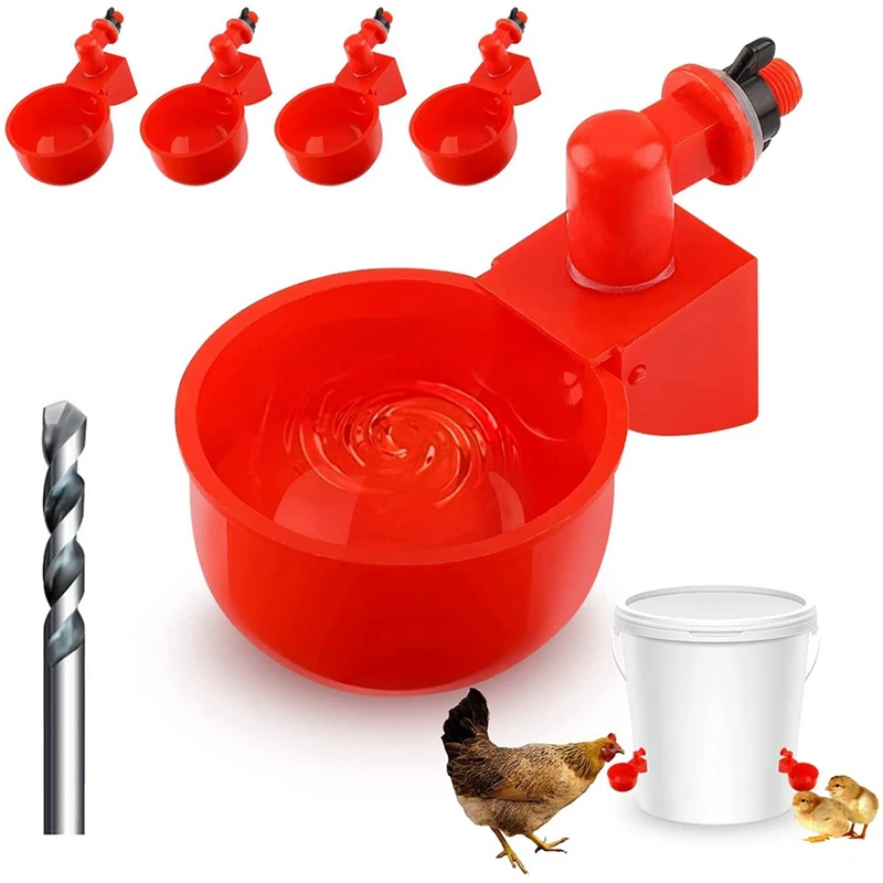 Hühnerwasserspender, Hühnerwassernäpfe, automatisches Geflügelwasserset für Enten, Vögel, Gänse