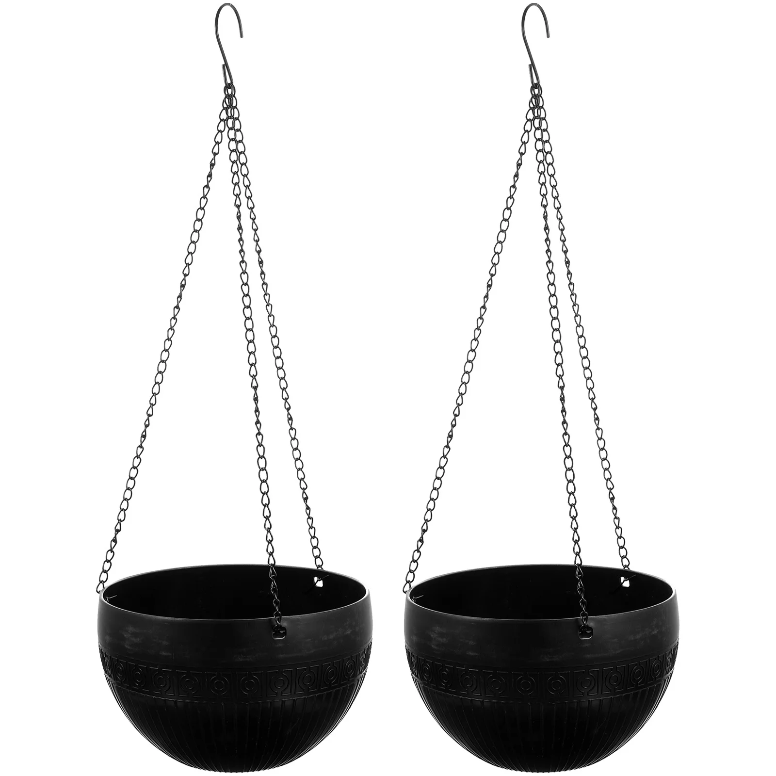 

2Pcs Thickened Self-Watering Hanging Planters Indoor Outdoor Flower Pots with Water Barrier Net Suitable for Balcony Garden