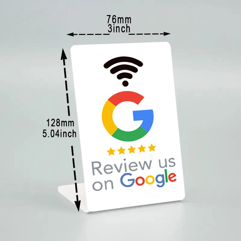 Personalizied Printing NFC Stand Display for Google Review Instagram Facebook Social Media