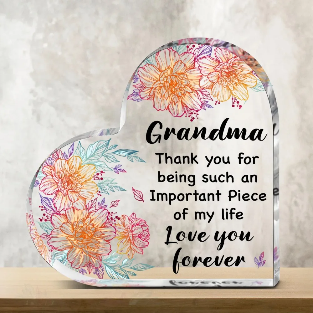 Acrylic Appreciation Gift for Grandma, Mother’s Day Desktop Decor Sign