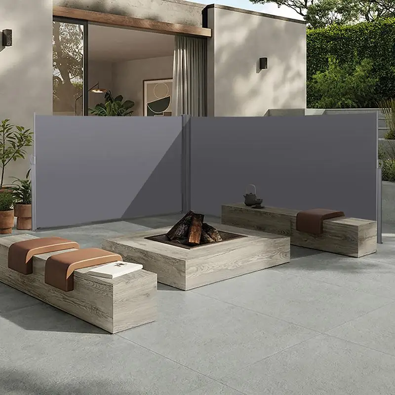 

Выдвижной боковой тент 276 x 71 дюймов, водонепроницаемый, устойчивый к ультрафиолетовому излучению, разделитель экрана для балкона, серый цвет