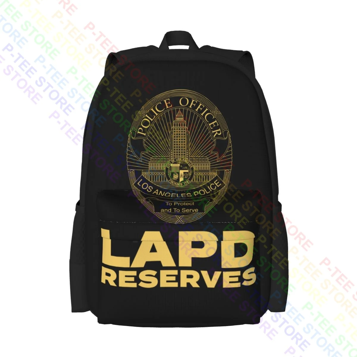 Lapd Los Angeles Police Dept Reserves Recruiting Med Lec 1St Responder Large Capacity Backpack Swimming Art Print