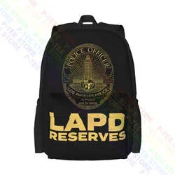 Lapd Los Angeles Police Dept Reserves Recruiting Med Lec 1St Responder Large Capacity Backpack Swimming Art Print