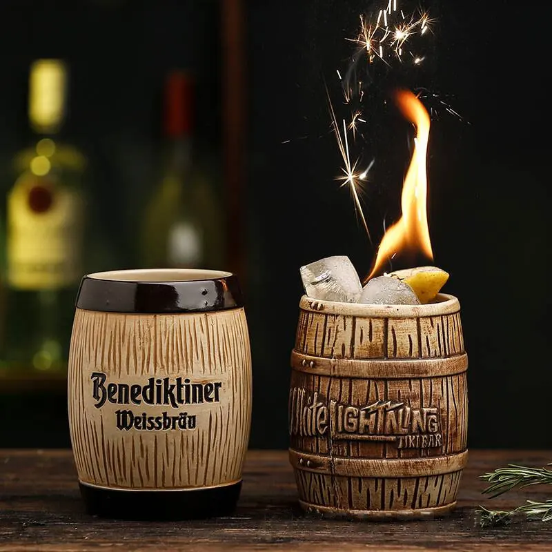 

Кружки Тики Гавайские керамические кружки в форме буйка Лучшие подарки на Хэллоуин Креативные коктейльные чашки Вечерние собрания Пасхальный остров Кружки Тики