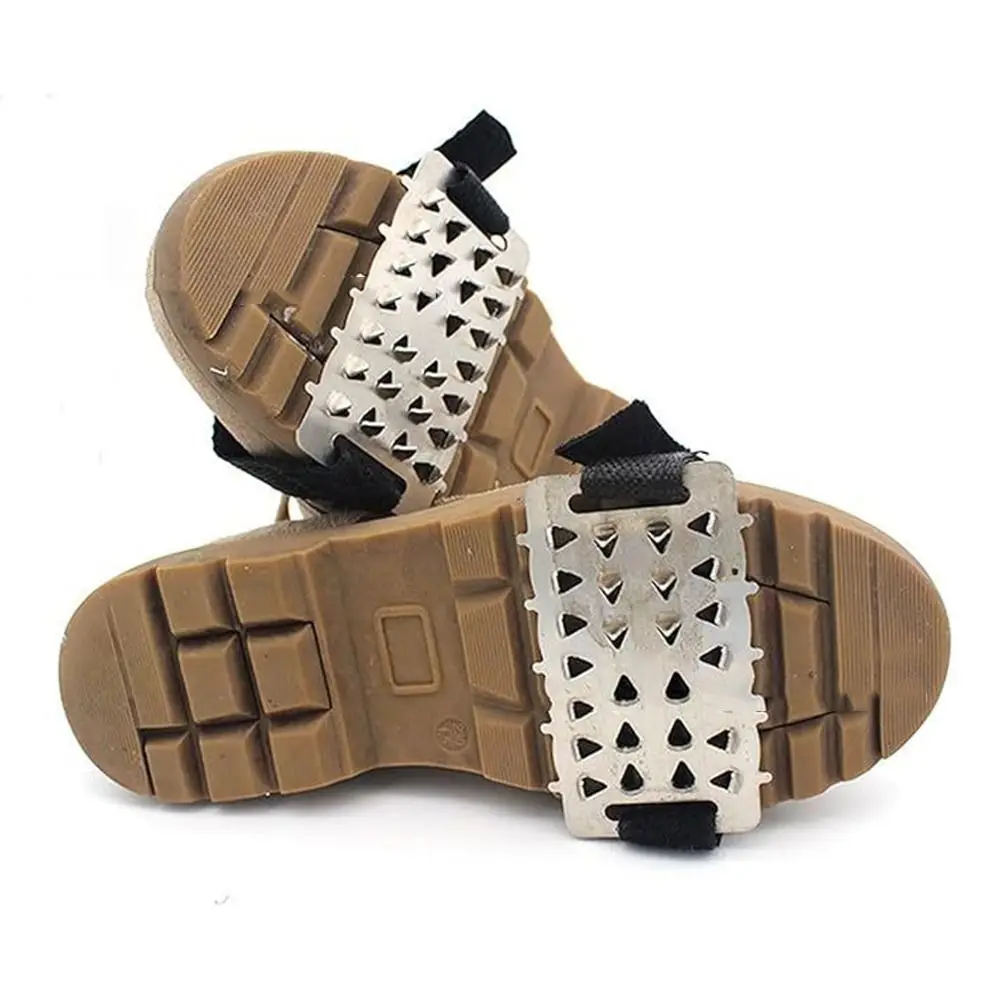 1 par de Crampones con 26 dientes, pinzas antideslizantes de acero inoxidable para hielo, zapatos para nieve y hielo, picos para hombres y mujeres, Botas y zapatos de senderismo