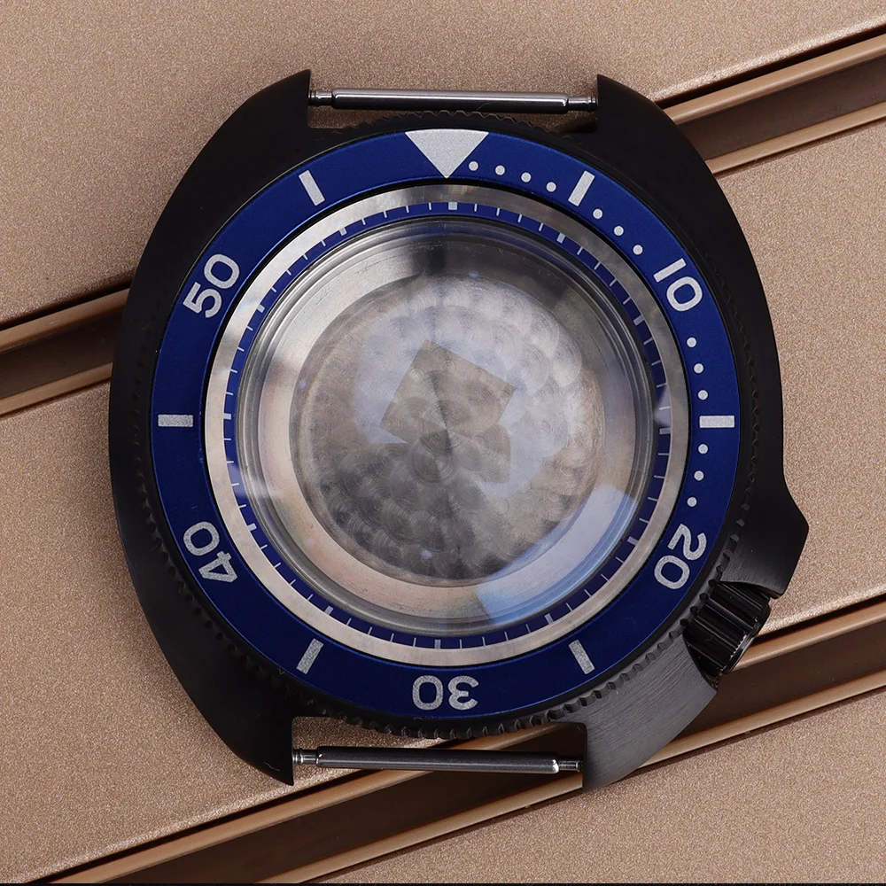 44mm Waterproof Watch Case With Sapphire Crystal For Modified SKX 6105 tuna mouth NH34 NH35 NH36 NH38 4R36 Movements 28.5mm Dial