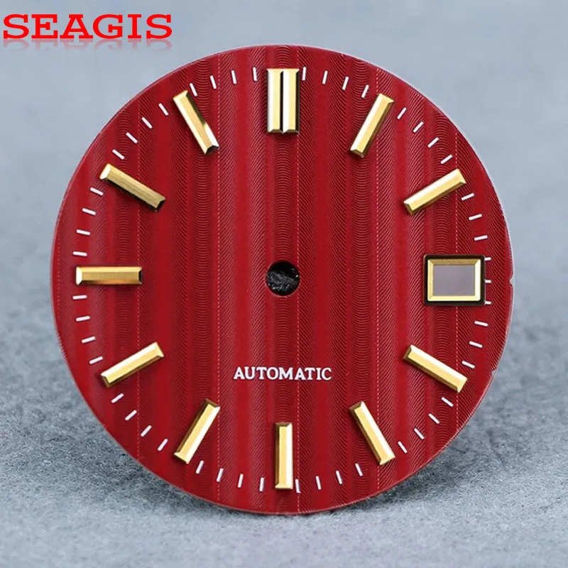 

SEAGIS NH35 dial Cloth pattern 28.5mm GS Mod dial Fit NH35 movement Quality No Logo