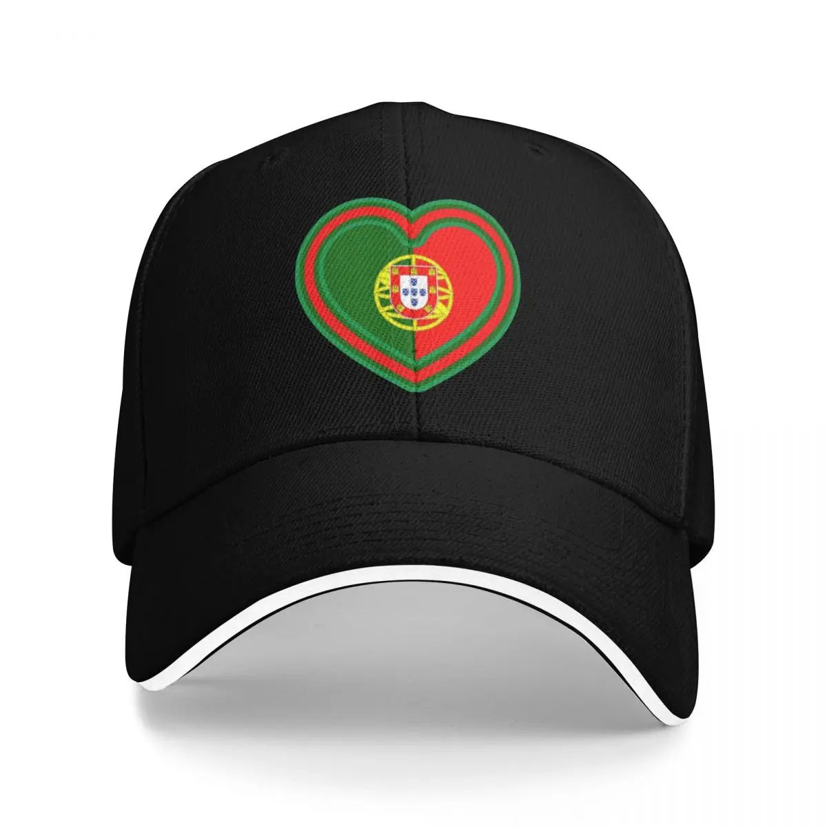 

Love Heart Portugal Flag Baseball Cap sun hat Mountaineering Caps Women Men's