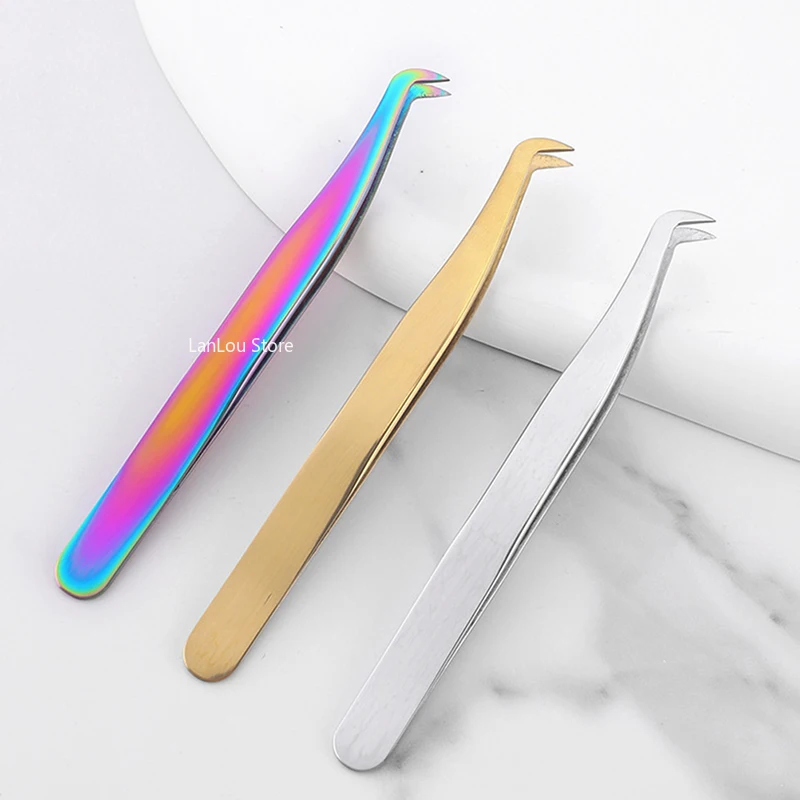 

1 Pcs Eyelashes Tweezers Stainless Steel Superhard Tweezers High Precision Anti-static Tweezers for Eyelash Extensions