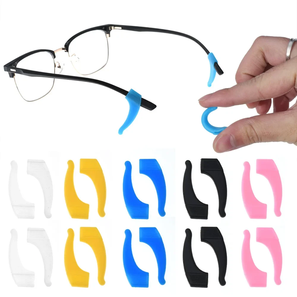 Non Slip Ear Hook for Glasses Anti-slip Eyewear Temple Tip Stoppers Eyeglass Silicone Grip Temple Tip Holder Spectacle Grip