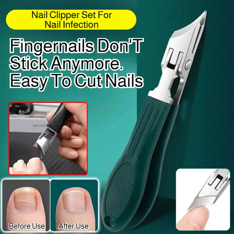 Kit de cortaúñas portátil para el hogar, cortaúñas de punta inclinada de acero inoxidable, herramientas de manicura duraderas y afiladas, para el cuidado de las uñas de los pies en el hogar