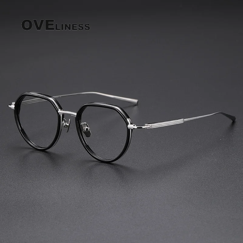 Acetate Titanium optical lenses Glasses Frame Men myopia Prescription Eyeglasses frame Women female graduated Spectacles Eyewear