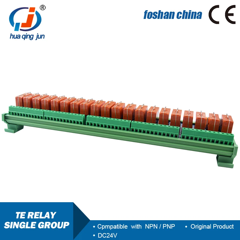 Huaqingjun 20-Channel Taike Relay Module 1NO 1NC 12A 250VAC 24VDC Relays for CNC Machine