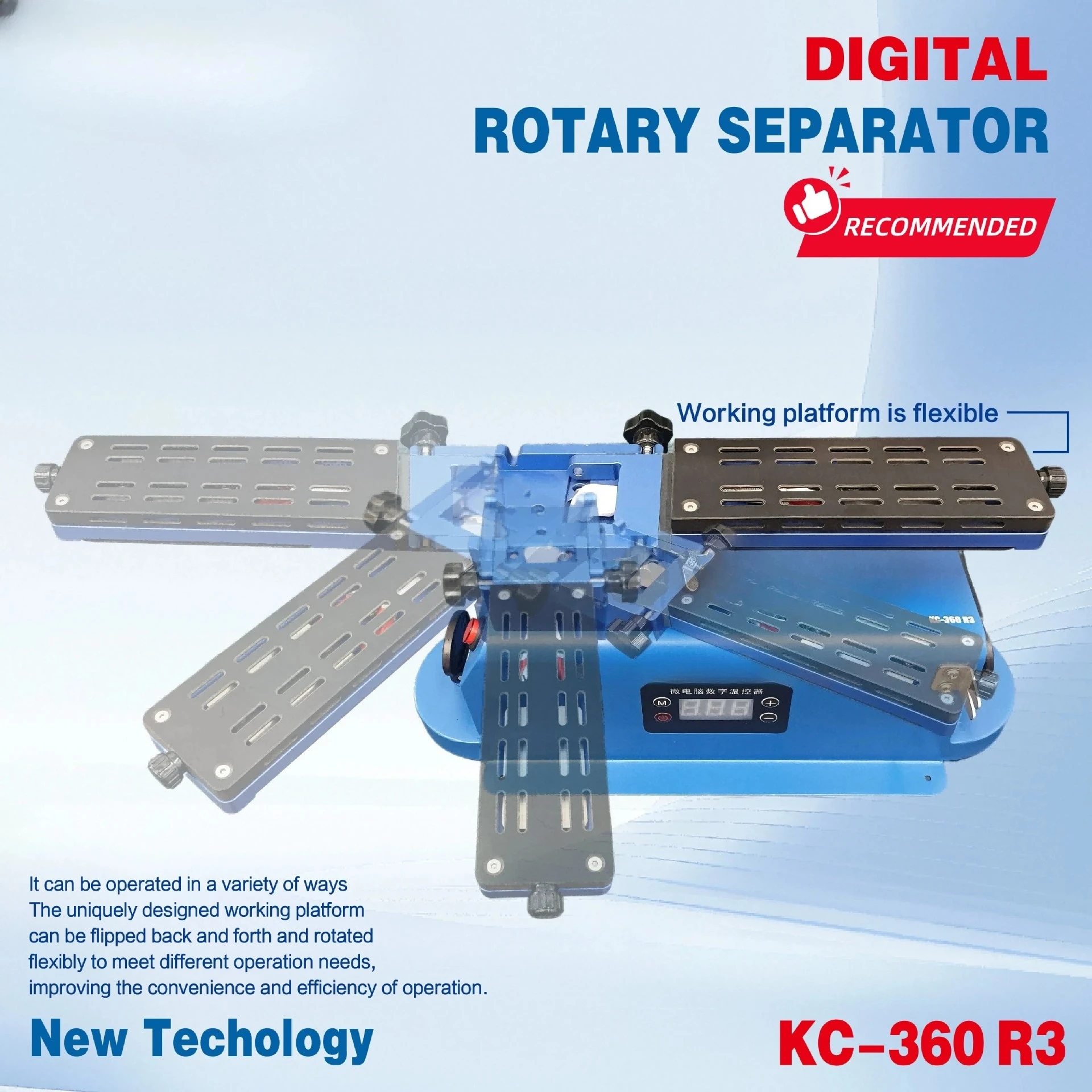 Built-in double pump glue removal constant temperature heating table, curved screen mobile phone LCD screen maintenance
