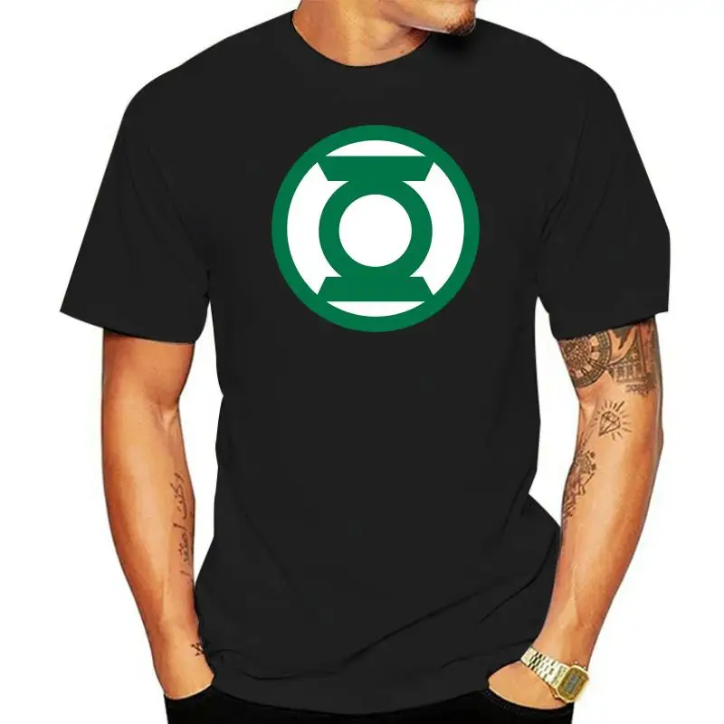 Green Lantern T Shirt Green Lantern Logo T-Shirt Graphic Short Sleeves Tee Shirt Mens Fun Basic Cotton Plus size Tshirt