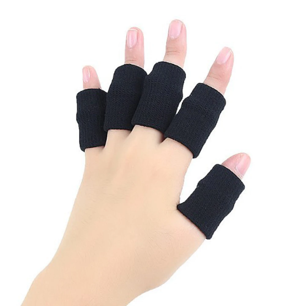 12pcs Finger Fixing Splint Flexible Ring Knitted Finger Sleeve Sheath Hammer Fixator Protector Kit Injury Support Rehabilitation