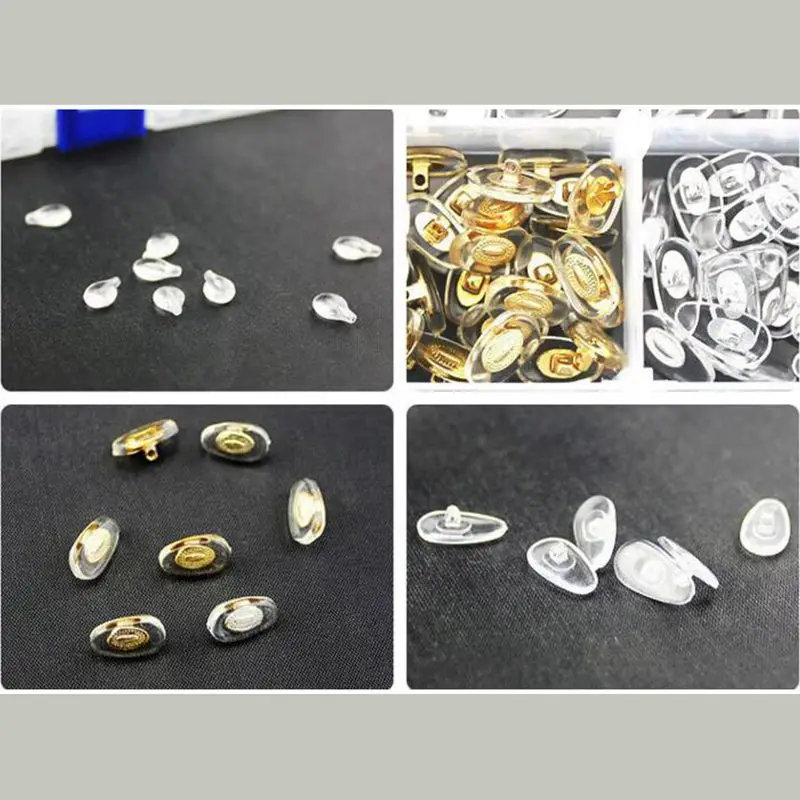 AY03-وسادات أنف من السيليكون لملحقات إصلاح النظارات أداة للنظارات الشمسية والنظارات