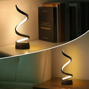 Dimmable took table -room lamps, modern spiral lamp, small bedside lamp, bedroom, office and house 12 Main Sales Room Decoration - №9