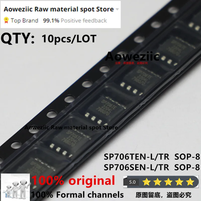 Aoweziic  2022+ 100% New Imported Original  SP706TEN SP706TE  SP706SEN  SP706SE  SOP-8 Monitor IC Chip