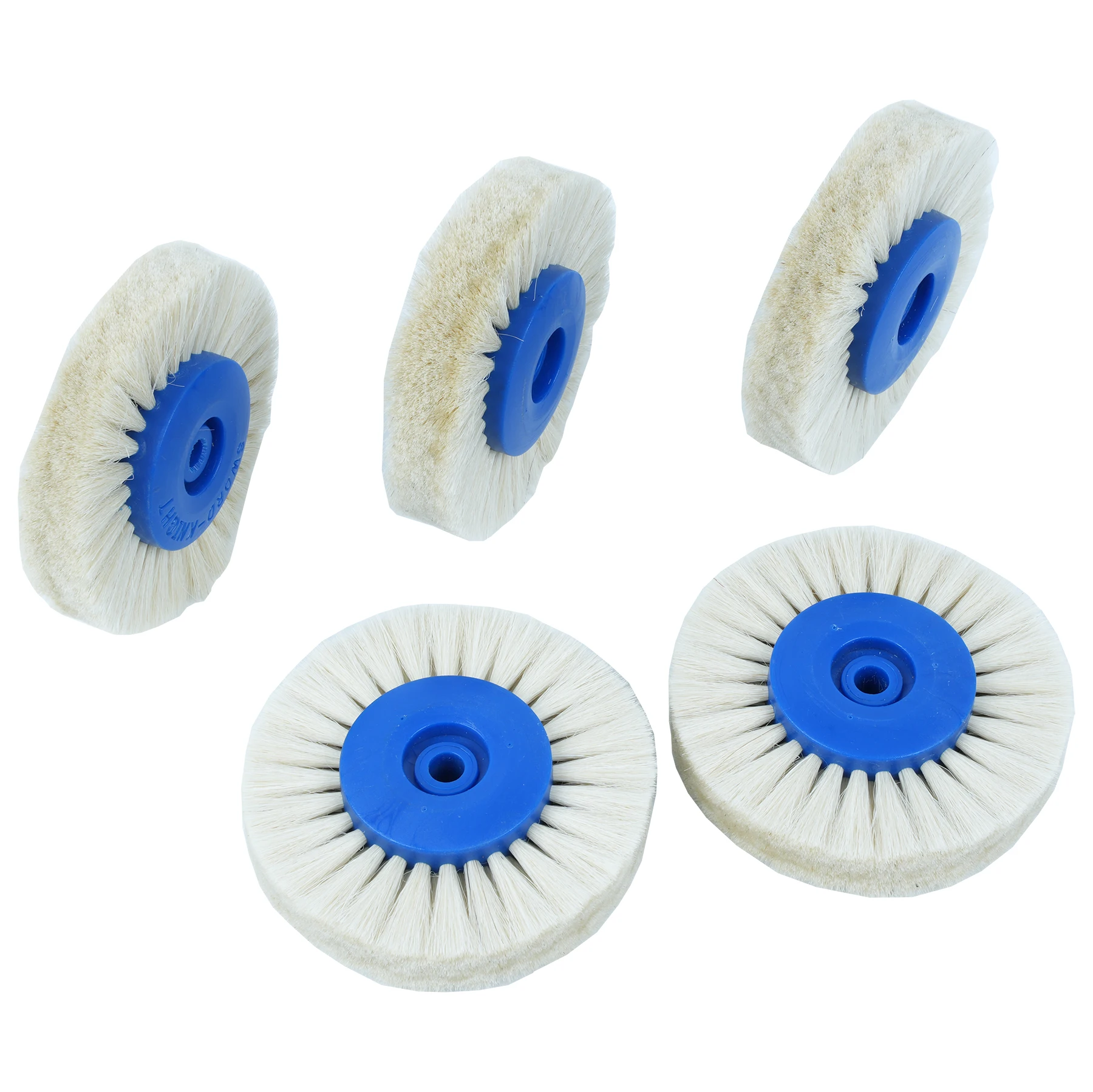 Well CK-Roda De Polimento Dental Escova, Cabelo De Cabra Branco, Extra Macio, Laboratório, Jóias Dentista, Dia, 4 Linhas, 80mm, 2Pcs