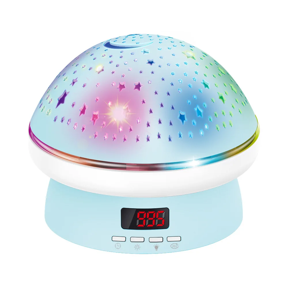 Mushroom starry sky projection lamp LED romantic atmosphere lamp projection remote control timing lamp