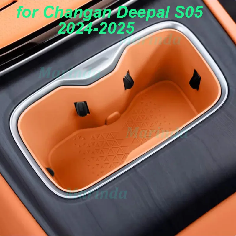 

for Changan Deepal S05 2024-2025 Car Central Console Cup Silicone Storage Mat Anti-slip Cup Panel Pad Interior Accessories