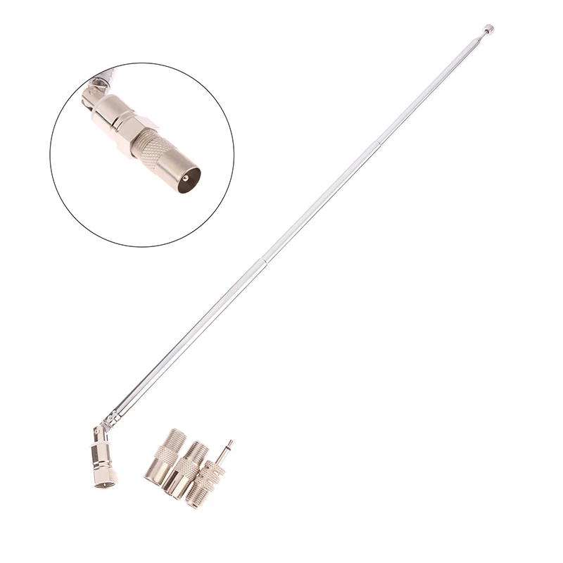 Radio Accessories Unfold 620MM Antenna Telescopic DAB FM Aerial W 3 Adapter HiFi AV Receiver Mini System F Male 7104 Connector