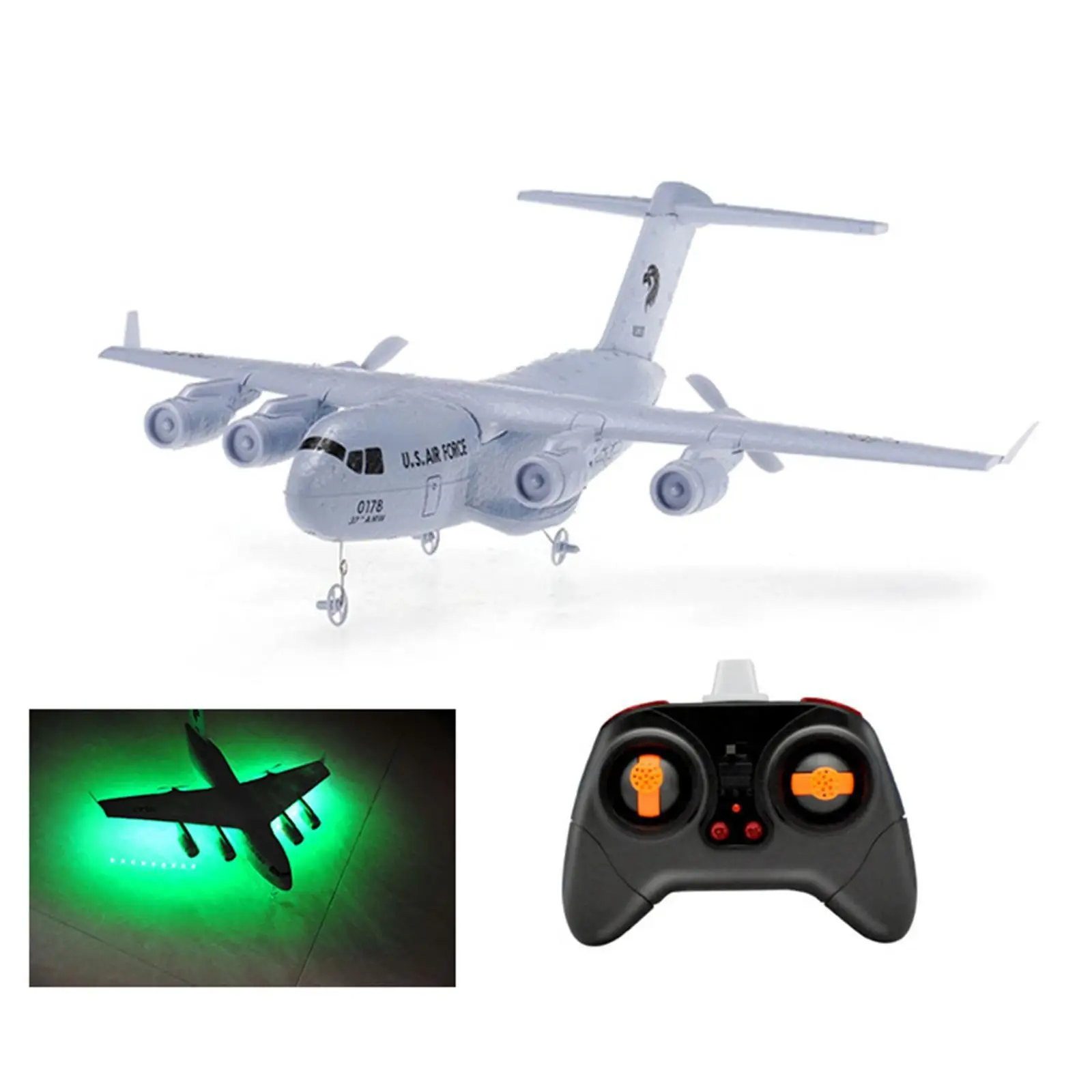 Foam Transport Aircraft Stability Channel Wingspan Upgraded Remote Diecast Channels Batteries RC Plane Plane Control Adults Kids