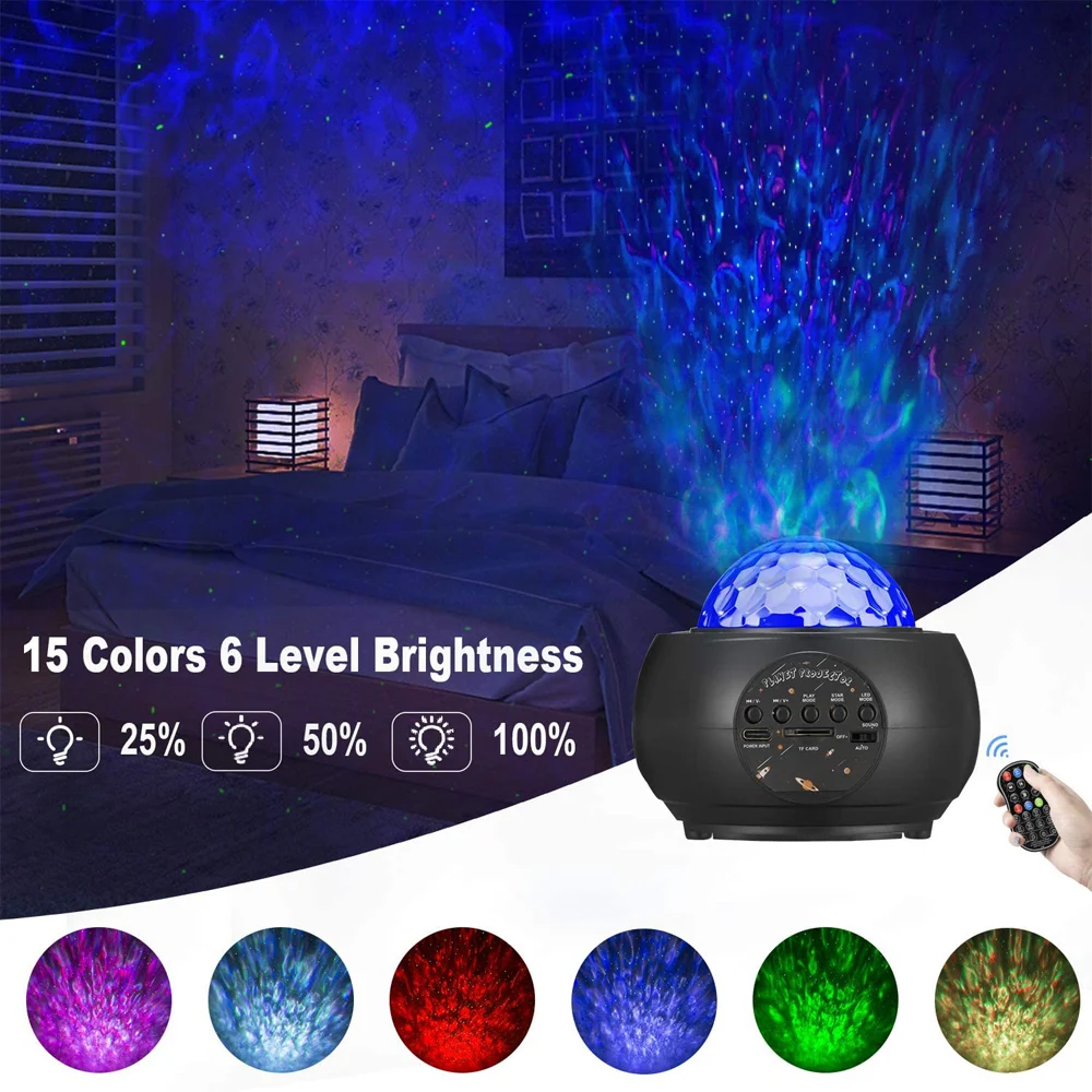 

Galaxy Projector Night Lights, Birthday Decorations Gift Remote Control Flashing Nebula Light with Unique 10 Space Planets Star