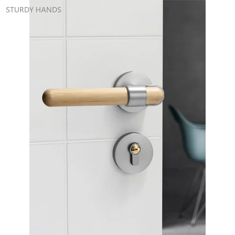 

1 комплект внутреннего бесшумного дверного замка из цинкового сплава, новый легкий роскошный бытовой деревянный дверной замок в китайском стиле с ключом в комплекте