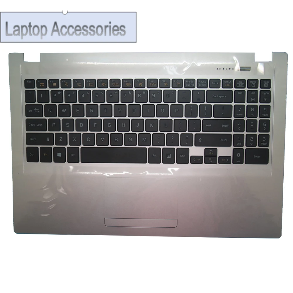 HJ Laptop Silver Palmrest&KR/US Black Keyboard For LG U560 U560-G G.BG51P1 GH30K GH5SK U560-K K.AH50K K.AH5DK U560-R R.AFLGB1 Ne