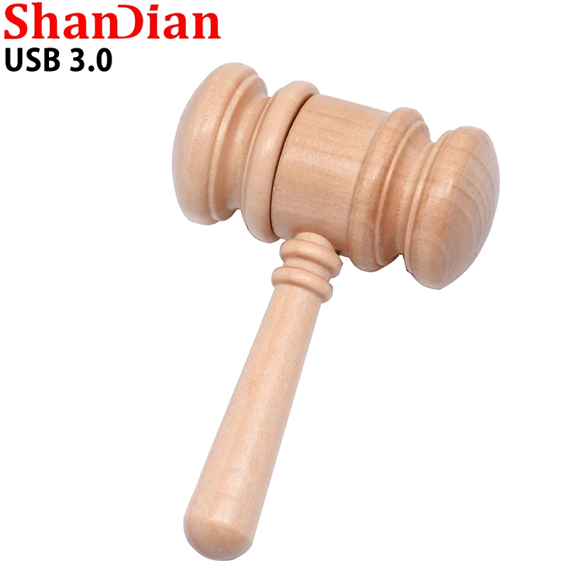 

SHANDIAN USB 3.0 Деревянная USB-флешка gavel Hammer модель 4 ГБ 8 ГБ 16 ГБ 32 ГБ 64 ГБ памяти USB-накопитель-ручка из кленового дерева pendrive