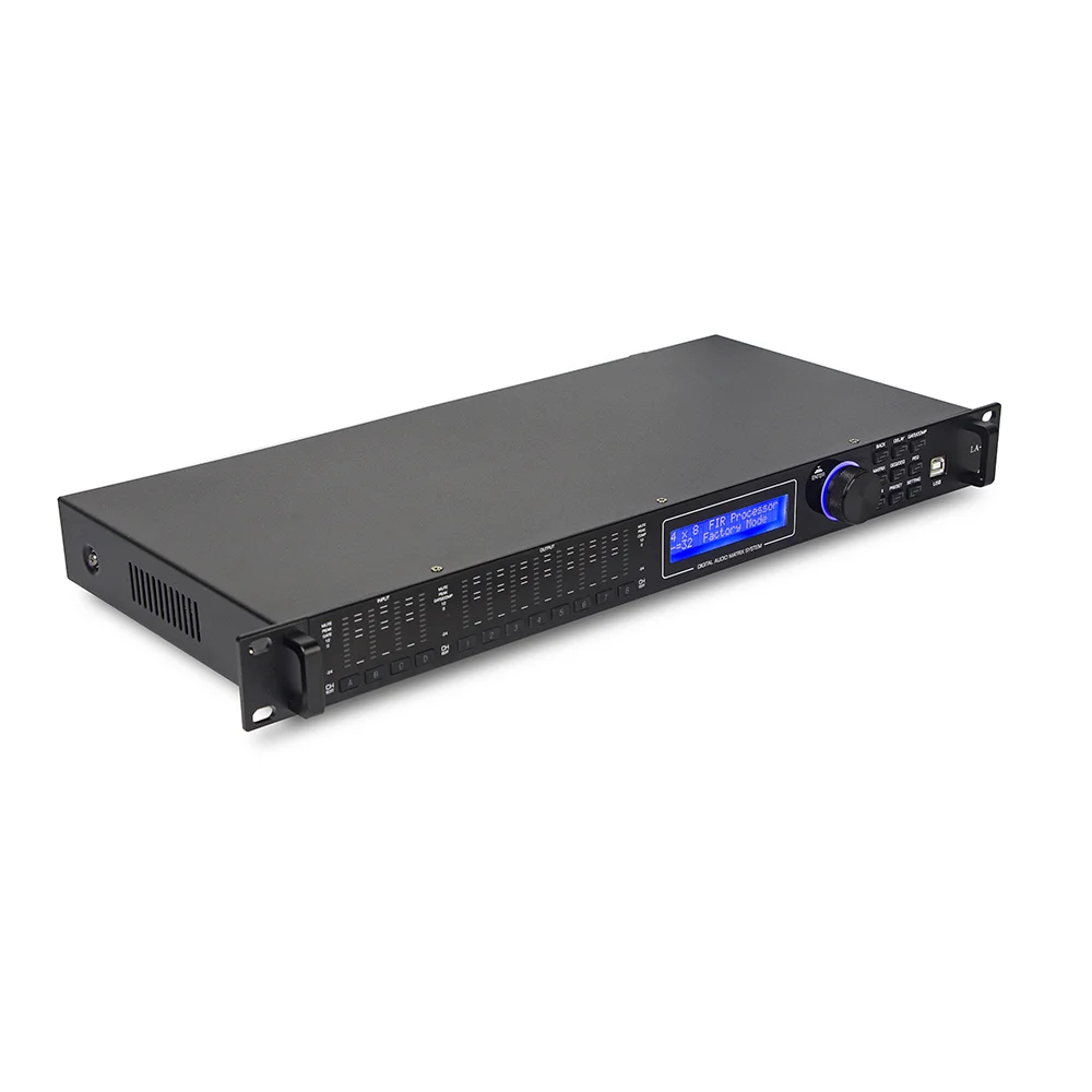 LA Speaker Processor LA-408 Professional Metal Audio Processor Cost-Effective 4-in/8-out 3-in/6-out Stage Performance Effector