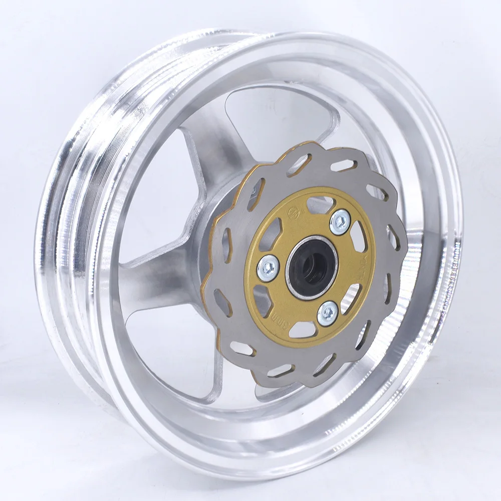 2.50-10 Motorcycle Bike Rims 10 Inch Wheel Aluminum Front Hub 4 Fitting Hole