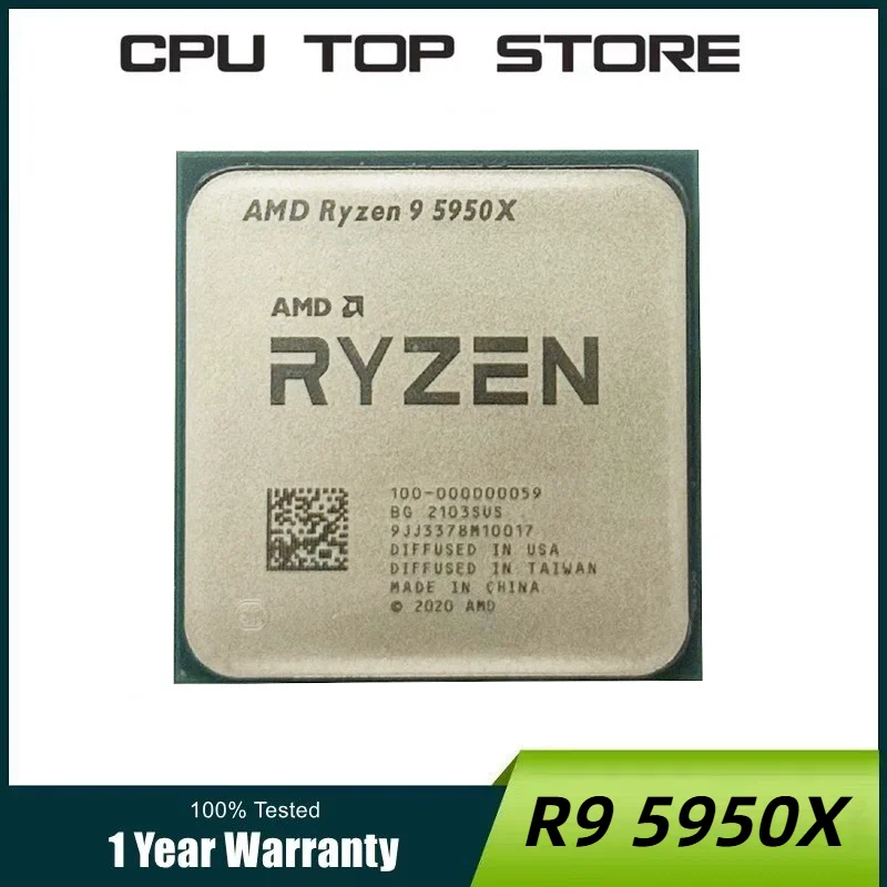 معالج AMD CPU Ryzen 9 R9 5950X 3.4 جيجا هرتز 16-Core 32-Thread 105W مقبس AM4 بدون رسومات متكاملة #1