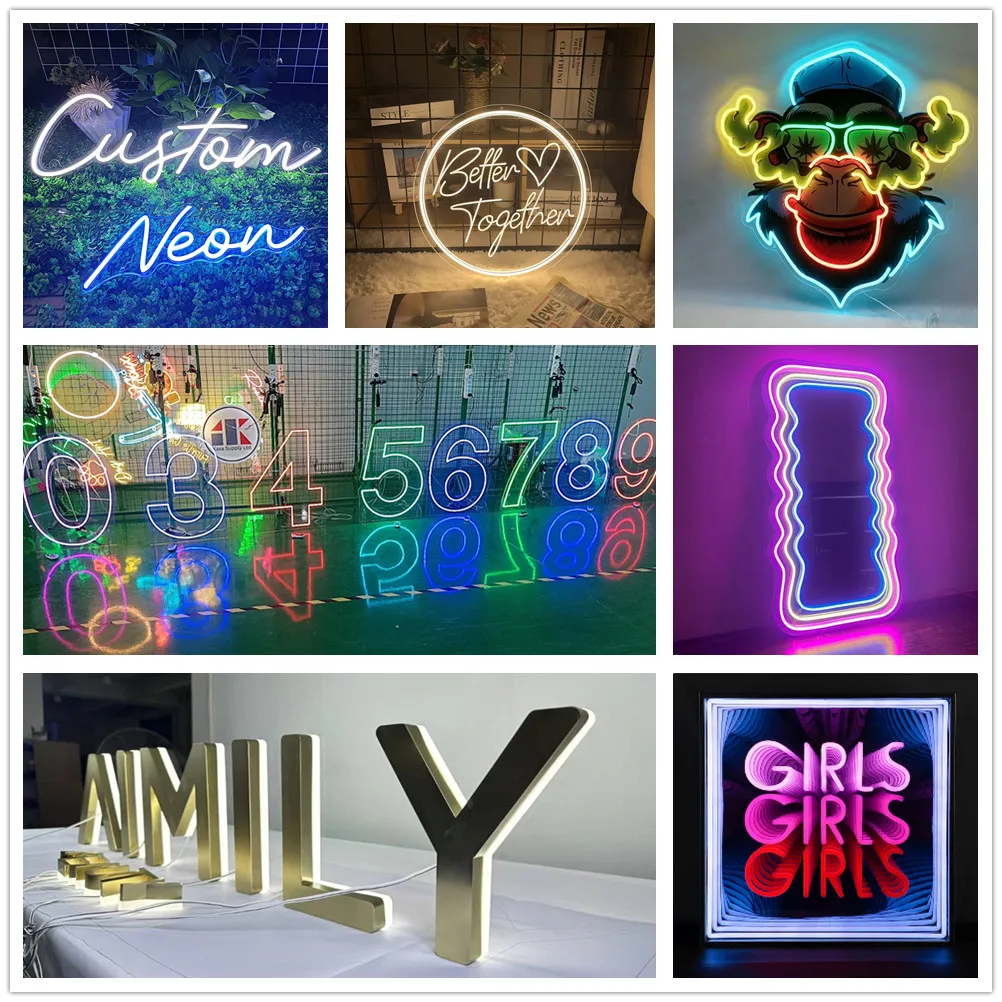 Sinal de néon LED regulável para quarto – Arte moderna, estética do Instagram