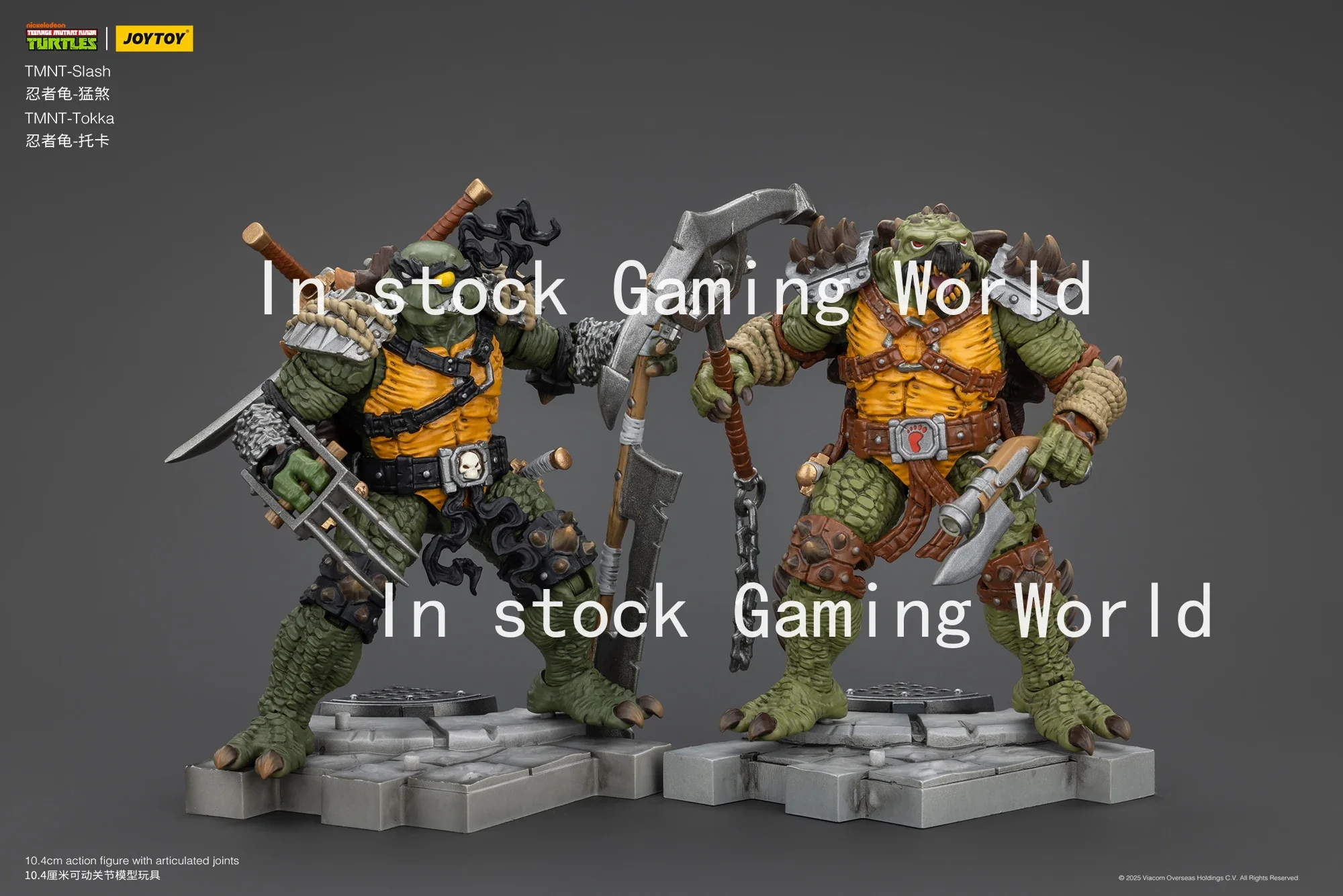 24 ساعة التسليم JOYTOY 1/18 عمل الشكل السلاحف مائل Tokka أنيمي نموذج لجسم لعبة #4