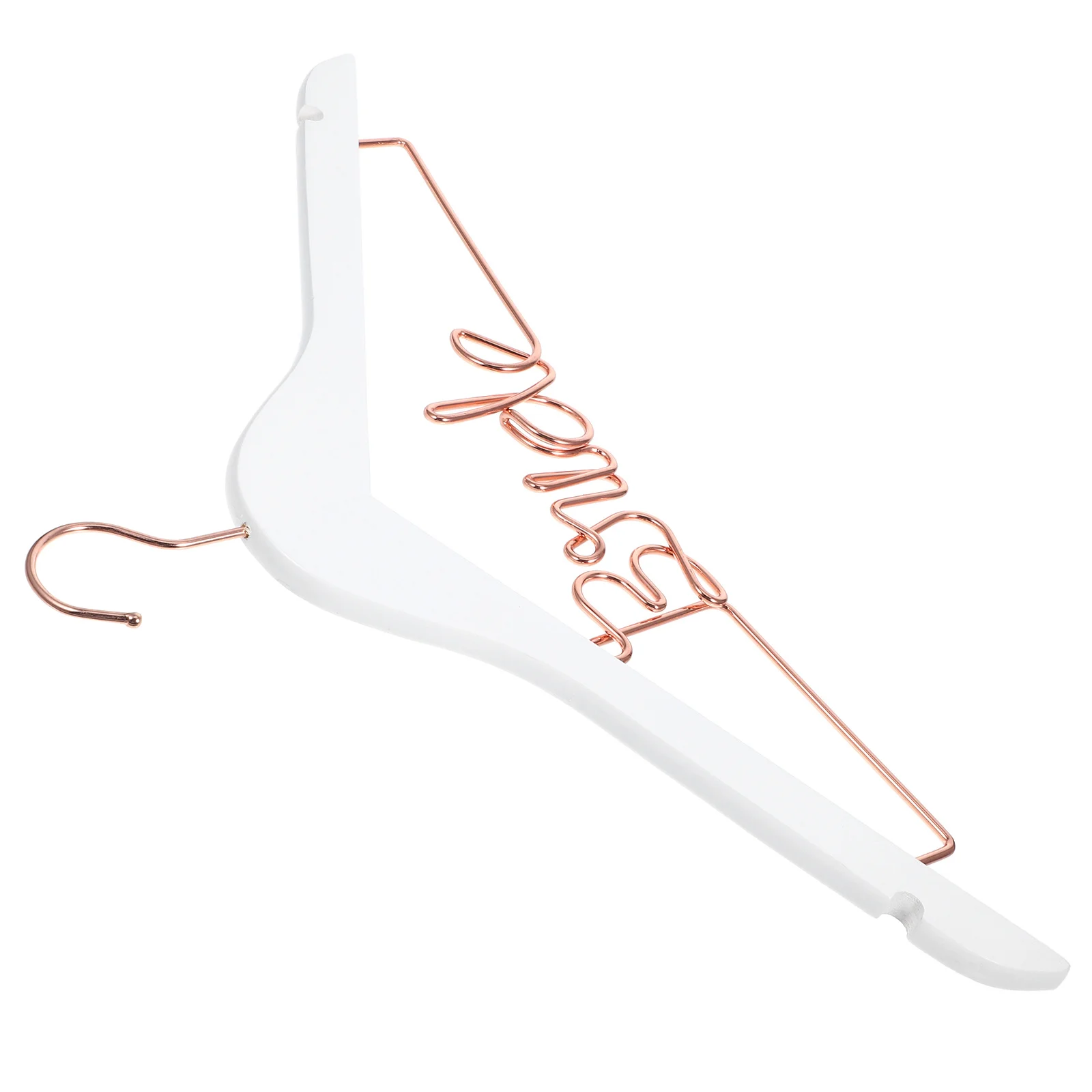 

1pc Wedding Clothing Dress Bride Anti Skid Design Formal Wear Hanger Wedding Dress Holder Elegant Wooden Wire Hanger For Bridal