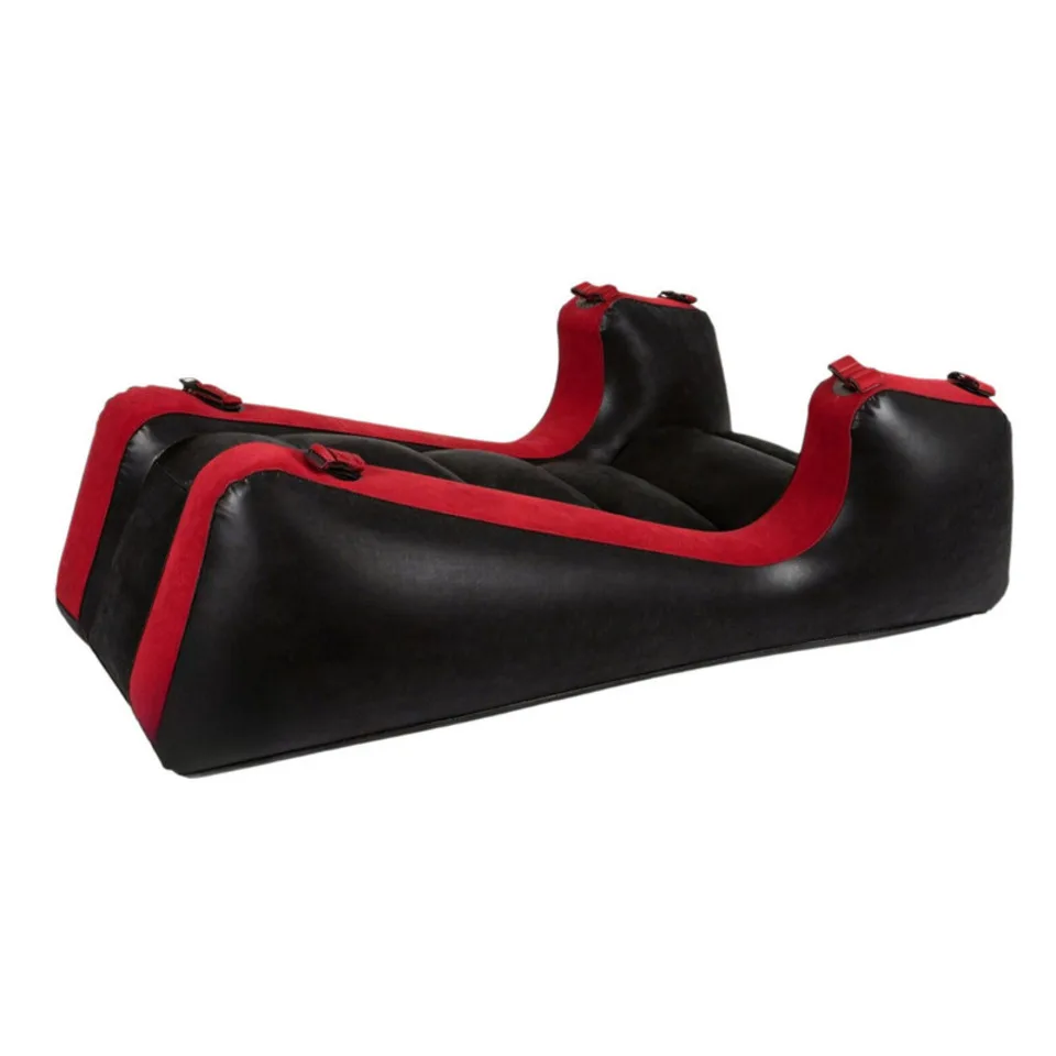 Sex Tools For Couples Women Sex Chair Bed Split Leg Sofa Mat With Straps Sex Furniture Aid Inflatable Flocking PVC Adult Games