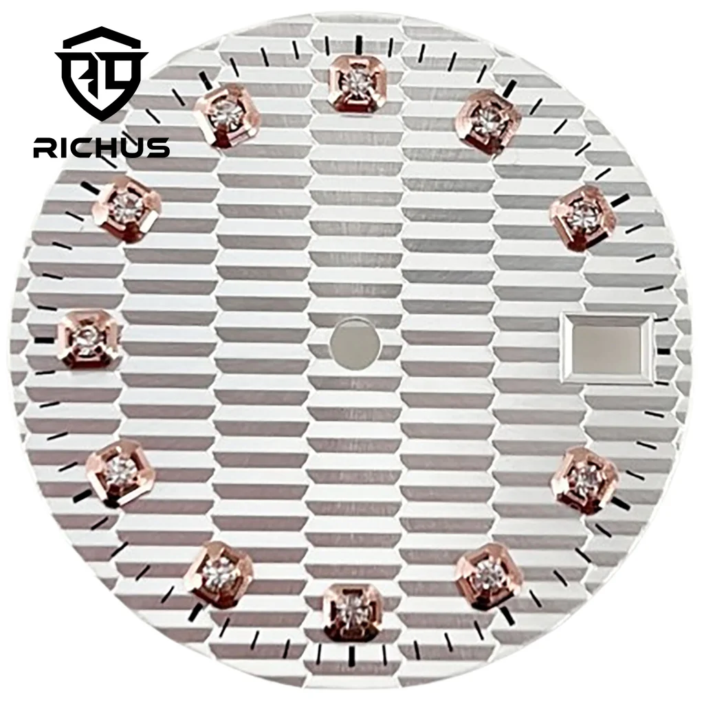 RICHUS 28.5mm 시계 다이얼 NH35 다이얼 NH34 NH35 NH36 Movemennt 시계 액세서리
