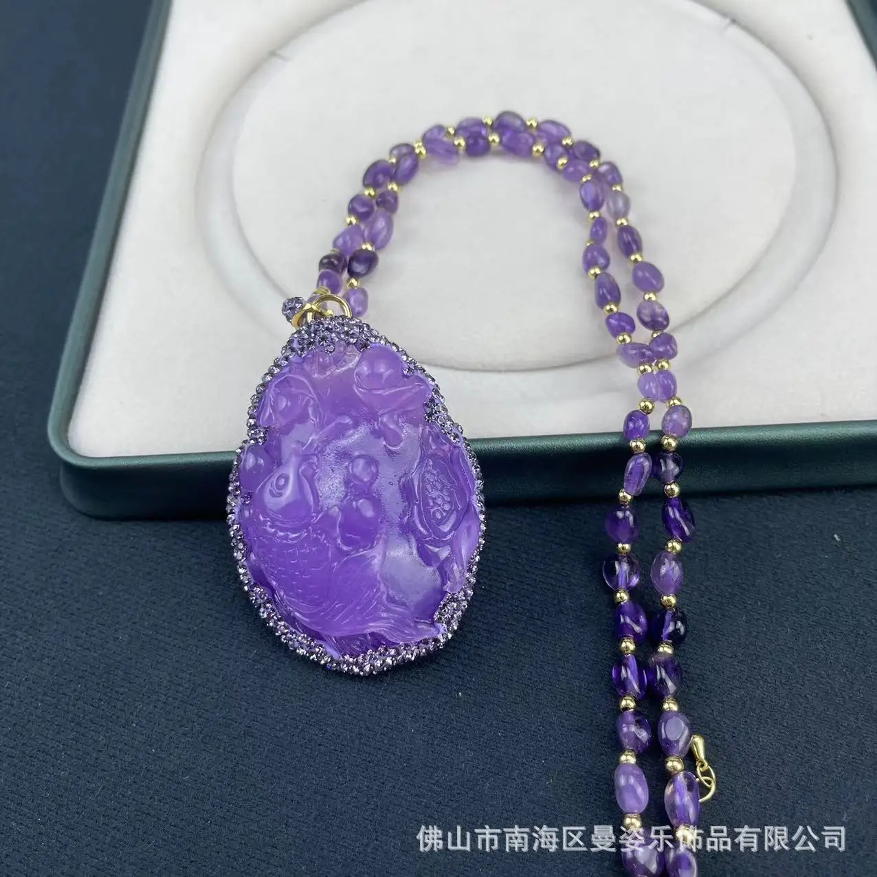 DIY accessories New Yuyue Longmen amethyst chain body sweater chain new Chinese personalized jewelry live Internet celebrity sam