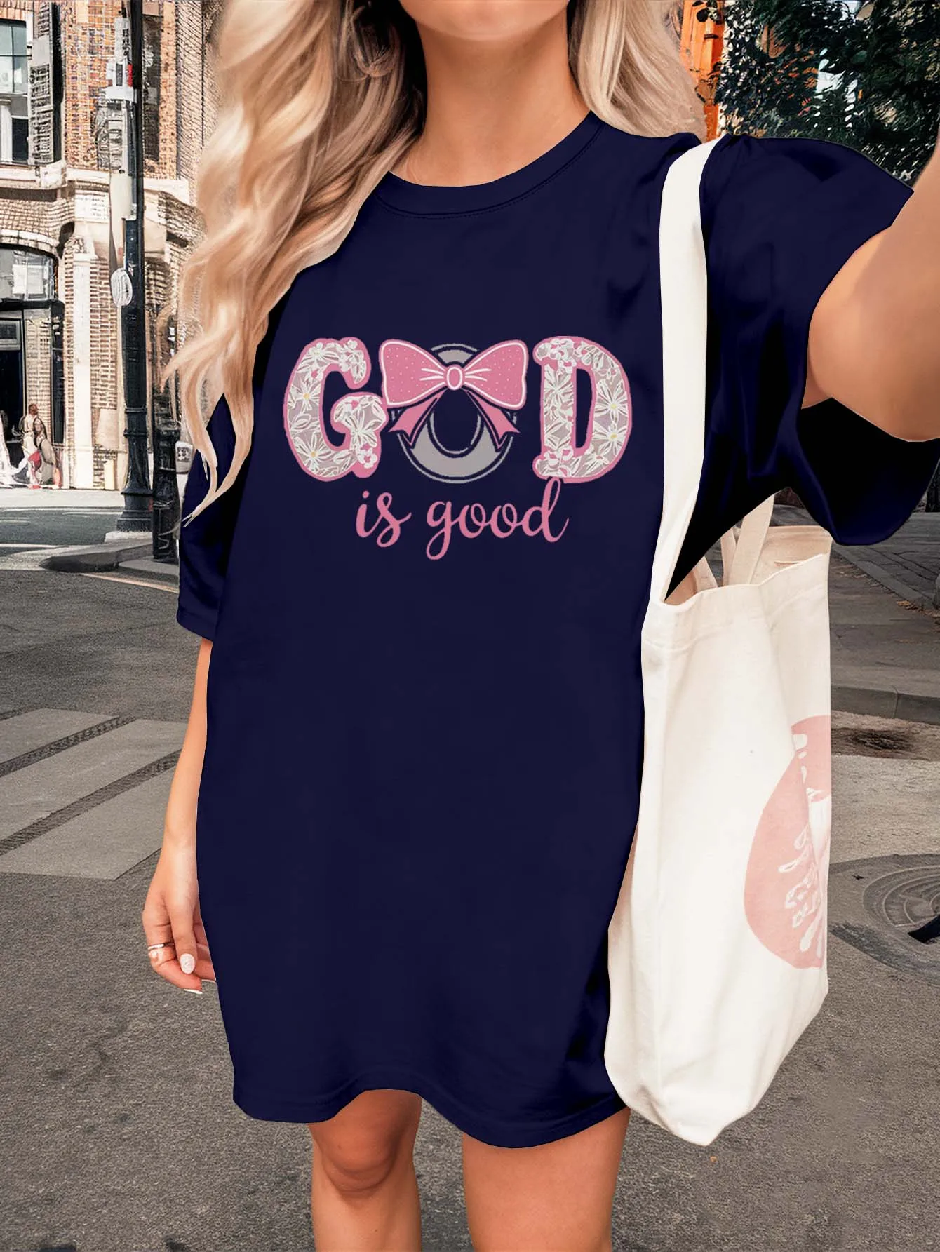

Plus Size God Is Good Graphic Tee Beautifully Merging Inspirational Spirit With Elegant Fashion To Add A Touch Of Grace