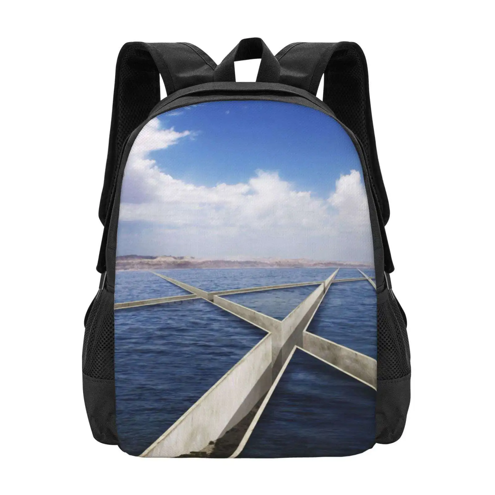 헤어지는 홍해 배낭 책가방, 초현실적인 추상 홍해 이집트 모세 콜라주 풍경 가방, 인기 판매