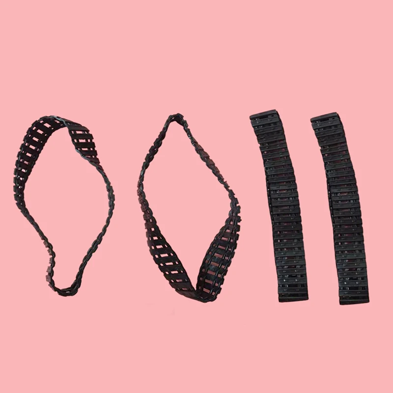 4PCS 2.2cm Width Tank Model Track Parts 21cm Length Replacement Treads DIY Handmade Parts for RC 4WD Vehicle/Robot Assembly