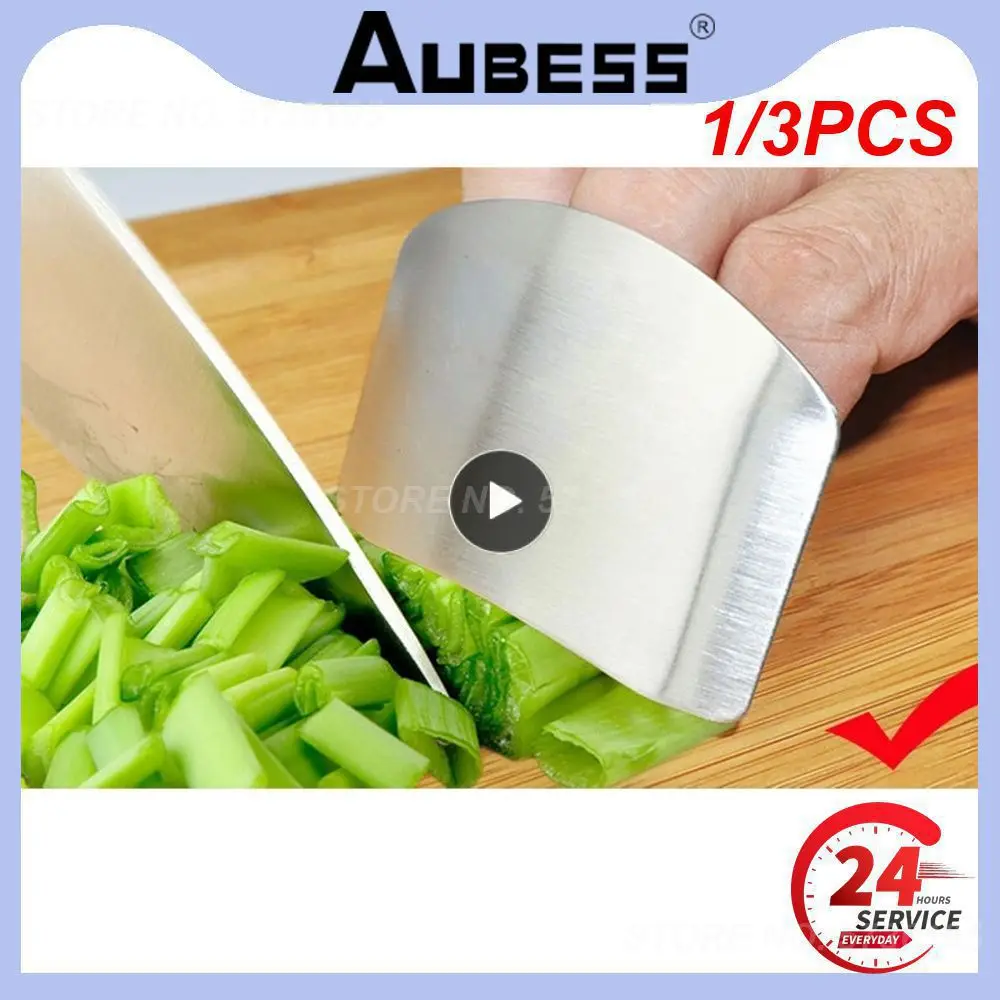 1/3PCS Stainless Steel Finger Protector Anti-cut Finger Guard Safe Vegetable Cutting Hand Protecter Kitchen Gadgets Kitchen