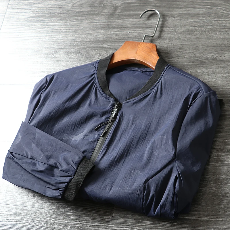 

Waterproof Breathable Lightweight Casual Jaet Skin irt Outerwear Zipper ket Men's Faion Urban Outdoor Clothing